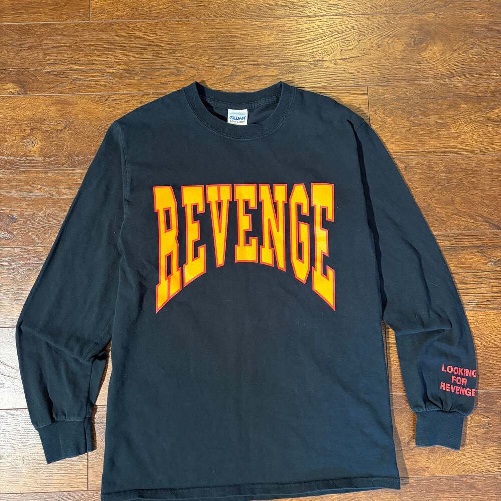 Drake Summer Sixteen Tour Revenge Long Sleeve Shirt, Black, Size L